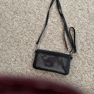 New Save the girls Black Clear touchscreen Crossbody Bag